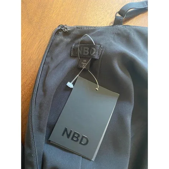 NBD Charlise Black Twisted Cut Out Maxi Gown XSmall New Women’s long dress - Picture 7 of 8